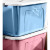 加厚特大号收纳箱塑料衣服整理神器玩具盒子储物筐搬家周转箱MYFS 二个装300#L粉色 带滑轮加厚款