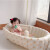 婴儿便携洗澡盆宝宝洗澡盆家用幼儿可坐躺可折叠浴盆充气泡澡盆 新款小熊（送太阳镜+补漏贴） 90*55*30厘米