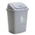 定制适用大号厨房塑料垃圾桶带摇盖户外垃圾箱创意办公商场酒店翻盖桶 30升摇盖垃圾桶烟灰色
