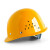 尚琛玻璃钢安全帽工地头盔免费印字劳保施工建筑电力监理领导安全头盔 钢钉透气款黄色