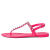 Stuart Weitzman 618女士GOLDIE珍珠水晶胶质凉鞋 Neon Pink 6 US