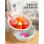 洗菜篮塑料圆形家用厨房大号蔬菜沥水篮三件套镂空水果盆配 [小+中小+中]粉色三件套