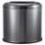 时尚大号无盖垃圾桶 商用洗手间 奶茶店擦手纸桶直投圆形黑色创意 GPX-180不锈钢
