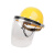 电焊防护罩安全帽面罩焊工专用防护打磨切割割草焊帽子头戴式面具 【黄】安全帽+支架+透明屏