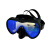 浮潜面镜专业潜水眼镜深潜防雾浮潜三宝面罩潜水面镜水肺装备 精选原装硅胶黑白色单面镜