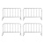 屹选工品 塑料铁马护栏 停车场公路隔离护栏 围挡 防撞交通施工移动围栏 不锈钢6支竖管1*1.5m 单位：件