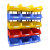 零件盒货架斜口塑料收纳盒螺丝盒加厚分格组合式配件物料盒工具箱 A8蓝色【155*107*75】MM