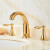 九思睿达（SKYRID）欧式金色三孔面盆水龙头冷热分体式洗脸台盆浴室柜卫生间 银色