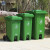 天颛240L户外垃圾桶大号环卫脚踏式商用厚大码塑料大型分类桶大容量 120中间脚踏强型军绿 投放标识