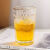 京蓓尔 北欧复古玻璃杯透明浮雕牛奶冷饮杯ins风早餐杯酒杯  金边矮款