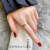 KERLA皓英国设计师简约素圈字母戒指女18K玫瑰金色食指戒 玫瑰金4号(专柜6-7号)