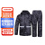 得豫工品 双层迷彩雨衣雨裤套装 加厚反光分体雨衣 L（170）一件价 