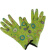 安迪手套丁腈掌浸涤纶劳保手套 耐磨防油防水耐酸碱手套 花园手套 绿色花纹印花 M 实用装(12双)