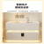 法莎蒂（FA SA DI HOUSEHOLD）奶油风实木智能床头柜简约现代岩板卧室家用轻奢免安装床边柜 米白色感应灯+岩板 40x40x48cm