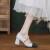 翠妮露婚鞋女粗跟高跟鞋法式复古玛丽珍黑色皮鞋配裙子2024新款 白色7cm36码(大半码)