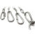 麦锐欧 304不锈钢攀岩登山扣 弹簧扣 保险安全扣 链条环形扣 M5*50带圈型(10个/盒）