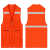 反光马甲定制护林员装修公司工地广告森林防火反光工装马甲印logo 橙色 4XL
