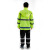 工者 牛津布分体荧光绿雨衣 户外徒步训练防水服成人分体300D雨衣雨裤套装 XL