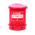 SYSBEL西斯贝尔WA8109100红色防火垃圾桶6加仑易燃废弃物收集桶22L防爆加油站实验室安全 红色WA8109100