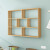 家家爱墙上实木置物架壁挂式书架墙面储物创意架子 柚木色实木免漆板 二层长80高60深20厘米