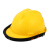 伏兴 防溅面屏带帽套装 耐高温透明防护面罩配帽 电焊面罩+帽面具2合1 黄色