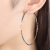 卓尔琪925银圈圈耳环女大耳圈圆圈圆环圆形耳坠时尚气质耳饰2024年新款 直径6厘米一对