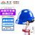 伟光 ABS安全帽  V型新国标透气款 防砸耐穿刺 Y型下颏带工地建筑头盔 蓝色旋钮式 可印logo