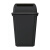 科力邦（Kelibang) 户外垃圾桶 大号40L干湿分类垃圾桶市政环卫商用弹盖翻盖垃圾桶 黑色 KB1044 干垃圾