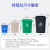 宜之选60L无盖大垃圾桶商用餐饮厨房方形户外垃圾箱饭店灰色