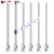 精密点胶针管110mm不锈钢加长100mm金属平口实验注射器卡口针头 17G 总长110mm管长100mm