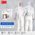 3M 4510防护服工业连体防尘服 喷漆实验室透气耐用隔离服 4510耐用白色款 M