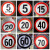限速标志牌 厂区限速5公里标志牌 交通标志牌道路指示牌 圆形 限 50圆平板(贴墙安装)