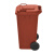 舒蔻（Supercloud）大号塑料分类垃圾桶小区环卫户外带轮加厚垃圾桶可定制图案100L加厚棕色分类湿垃圾