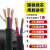 德威狮定制RVV国标电线三相电缆线2芯户外延长电源线软线 国标 3芯2.5平方 4000w 50米