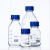 佑工信 透明丝口玻璃瓶 螺纹口带刻度螺口试剂瓶样品瓶 蓝盖试剂瓶 单位：个 中性料500ml（5个） 