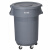 白云清洁（baiyun cleaning）AF07501 圆形塑料水桶 可移动物业带盖垃圾桶清洁桶杂物桶 168L带底座