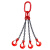 G8.0级合金钢链条索具铁链子起重工具吊钩吊环套装可定制定制 4吨4腿1.5米