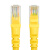 酷比客（L-CUBIC） 超五类铜包铝网线百兆网络跳接线cat5e  八芯双绞直通成品线 黄色 4米