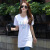 DONNJUNN中长款短袖T恤女夏季新款韩版修身白色包臀T恤棉质半袖上衣女潮 7100#黑色 M