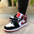 耐克（NIKE）女鞋新款 Air Jordan 1  AJ1 乔1运动休闲鞋篮球鞋板鞋 554725-607 小黑脚趾 圣诞配色 37.5