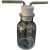 惠利得玻璃洗气瓶洗气装置含广口瓶双孔橡胶塞90度长玻璃导管化学实验室 90度玻璃管(5*10厘米)/5支
