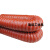 红色高温风管耐高温管矽胶硅胶管伸缩通风管道排风排气管热风管佩科达 内径150mm*4米1根