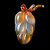 YSXX玛瑙海洋玉髓冰红叶子吊坠 水润冰透男女款（520情人节生日礼物） 配一般挂绳