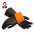 厚创 耐酸碱黑色加长防滑防水工业乳胶加厚耐磨化工劳保橡胶手套 黑色 35CM