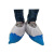 COFLYEE 50只/包一次性鞋套蓝白加厚耐磨PP+CPE覆膜防水防滑鞋套防护鞋套定制 蓝色 15*40