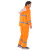 卓迪旭 ZDX-YFT05环卫劳保反光分体雨衣套装，橘红色双层防水雨衣，可定制 2XL