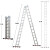 筑华工品 折叠梯子加厚铝合金 4折6布 人字梯3.3米 直梯6.8米 一个价