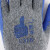 登升一把手 L328灰纱蓝胶手套 掌浸乳胶皱纹耐磨防滑防割劳保手套 1包（12副）