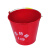 利生 8L消防桶 圆桶 黄沙桶 加厚烤漆消防铁桶 消防器材 红色 8升 水桶（个）