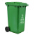 兰诗（LAUTEE）240D-4 大号户外垃圾桶 物业环卫可挂车分类垃圾桶可定制 240L草绿厨余垃圾